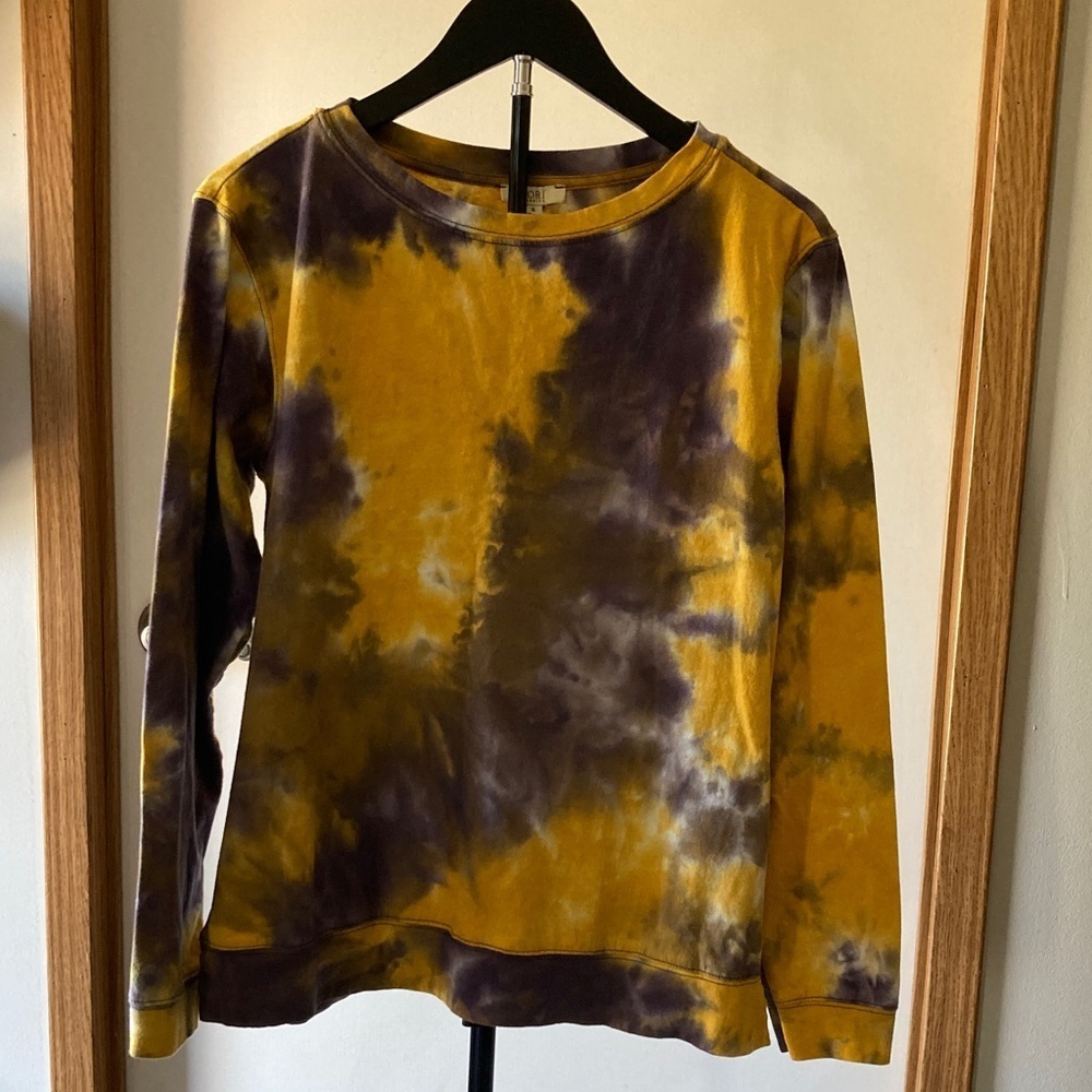 Kori Yellow and Purple Tie-Dye Sweatshirt